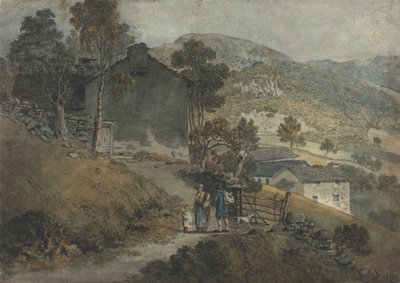 Landscape with Cottages and Figures by James Ward